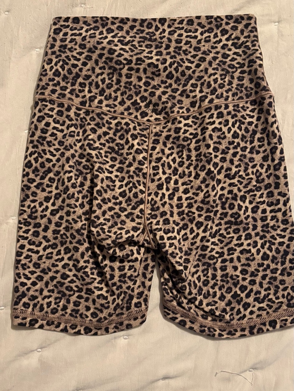 Leopard Print High-Waist aerie bike shorts